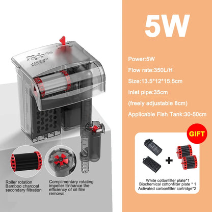 3-in-1 Silent Aquarium Filter and Aeration Pump