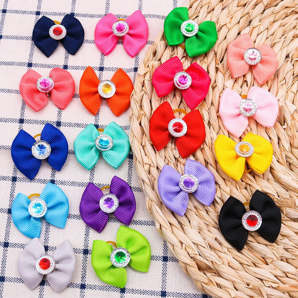 Pet Hair Bows for Dogs and Cats - Stylish Grooming Accessories