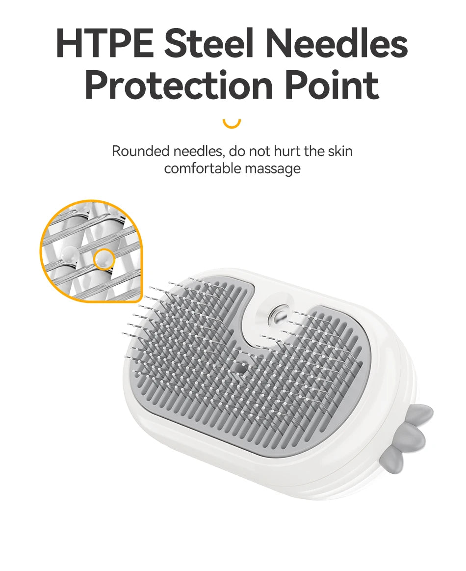 Electric Pet Hair Comb with Spray for Dogs and Cats