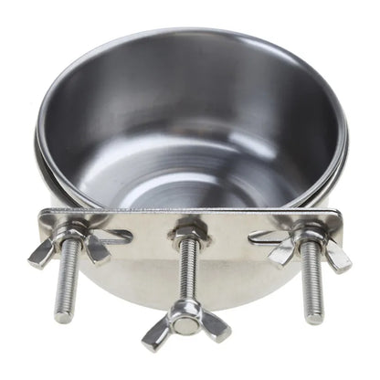 Hanging Stainless Steel Dog and Cat Food Water Bowls