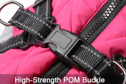 Waterproof Winter Dog Jacket with Harness for Small to Large Breeds