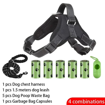Adjustable Dog Harness and Leash Set for Small to Medium Dogs