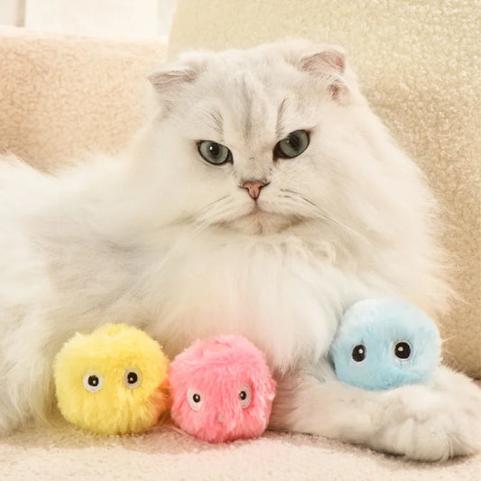 Electric Catnip Squeak Toy Ball for Interactive Play