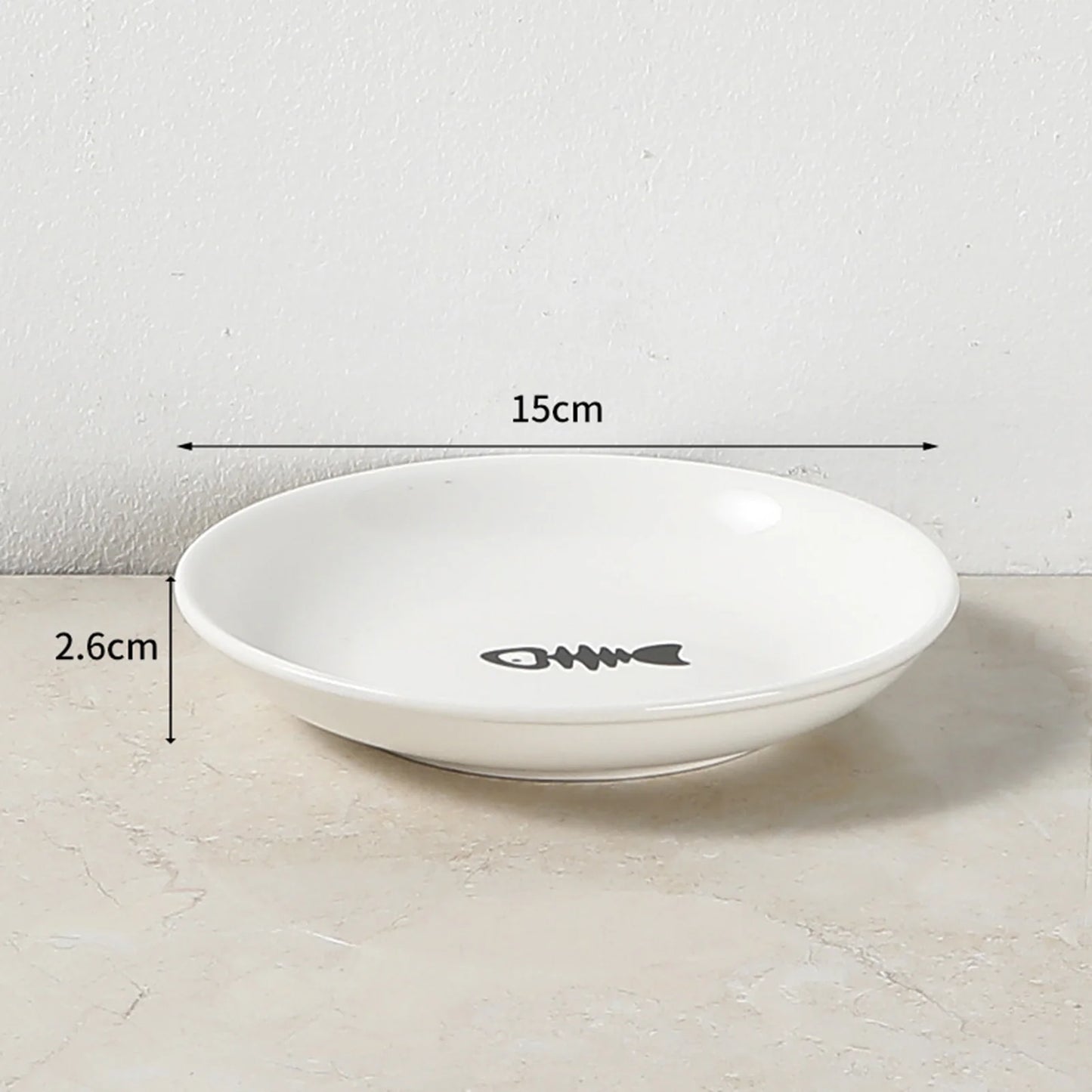 Whisker-Friendly Ceramic Cat Bowl with Stand for Food & Water