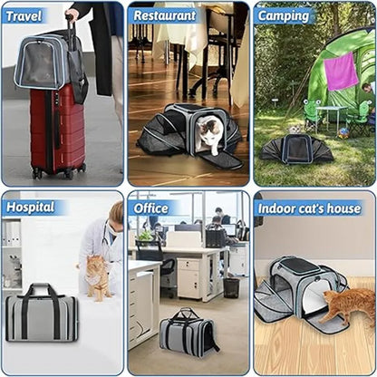 Portable Breathable Cat and Dog Backpack Carrier for Travel