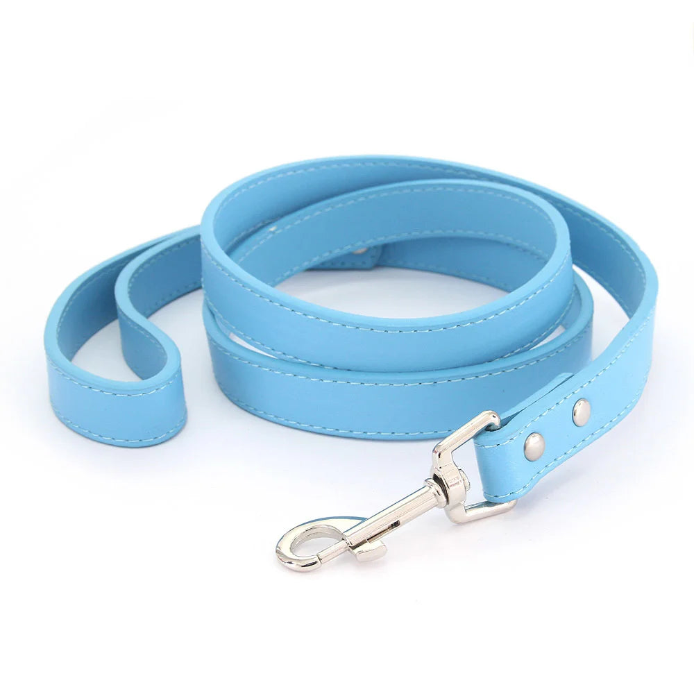 Colorful Leather Leashes for Small to Large Dogs and Cats