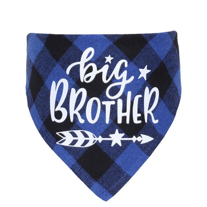 Big Brother Plaid Dog Bandana for Pregnancy Announcements