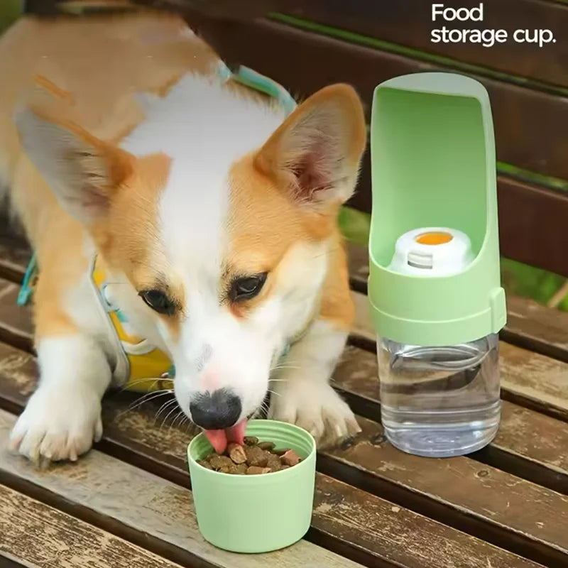 Portable 2-in-1 Pet Bowl and Water Bottle for Travel