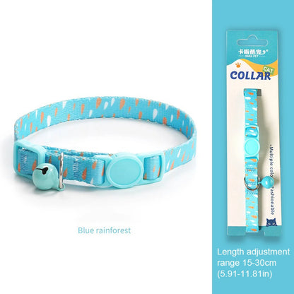 Adjustable Soft Nylon Cat Collar with Small Bell 15-30cm