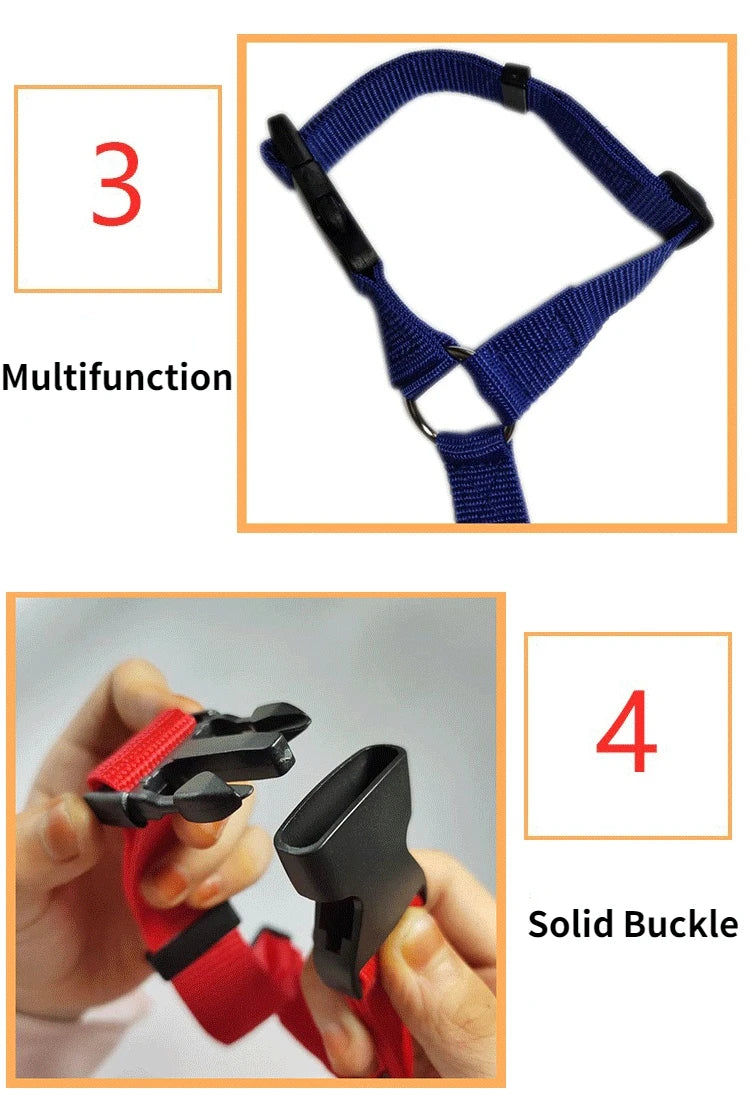 Adjustable Two-in-One Pet Car Seat Belt and Leash
