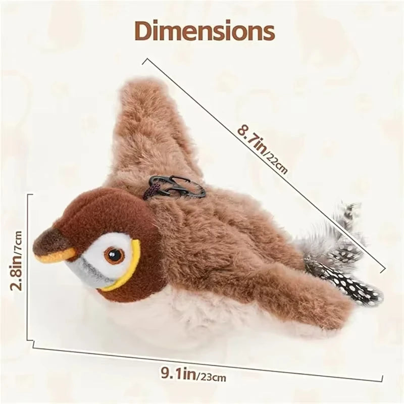 Rechargeable Touch Activated Flapping Bird Cat Toy