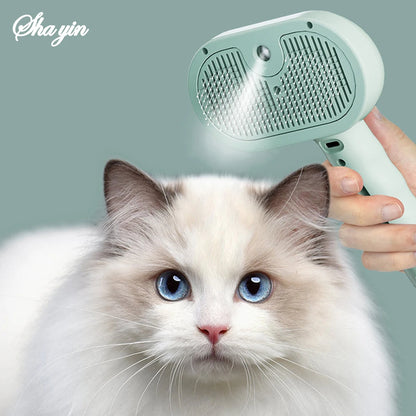 Steam Spray Grooming Brush for Dogs