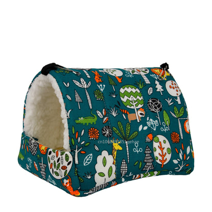 Cute Print Mini Pet Bed for Hamsters, Rabbits, and Guinea Pigs