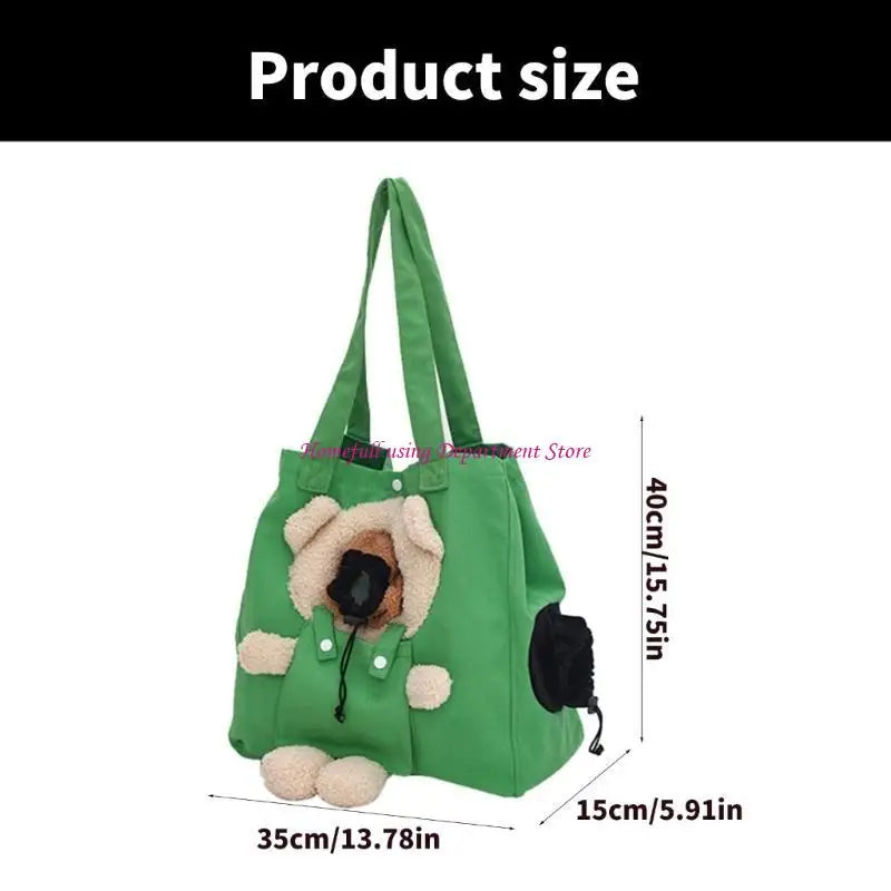Ventilated Pet Carrier Bag for Dogs and Cats - Travel Shoulder Bag