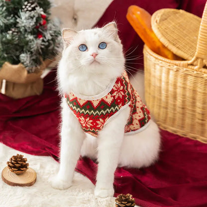 3D Bear Knit Sweater for Cats - Festive Winter Apparel
