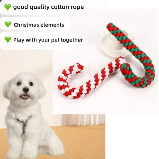 Interactive Cotton Rope Dog Toy Ball for Chewing & Play