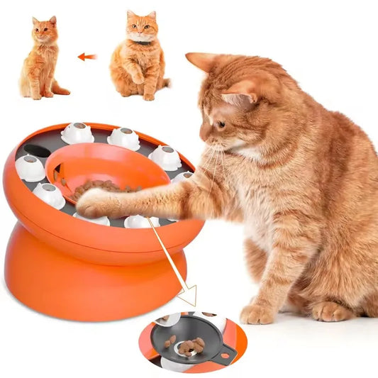 Interactive Cat Slow Feeder Puzzle Bowl for Healthy Eating