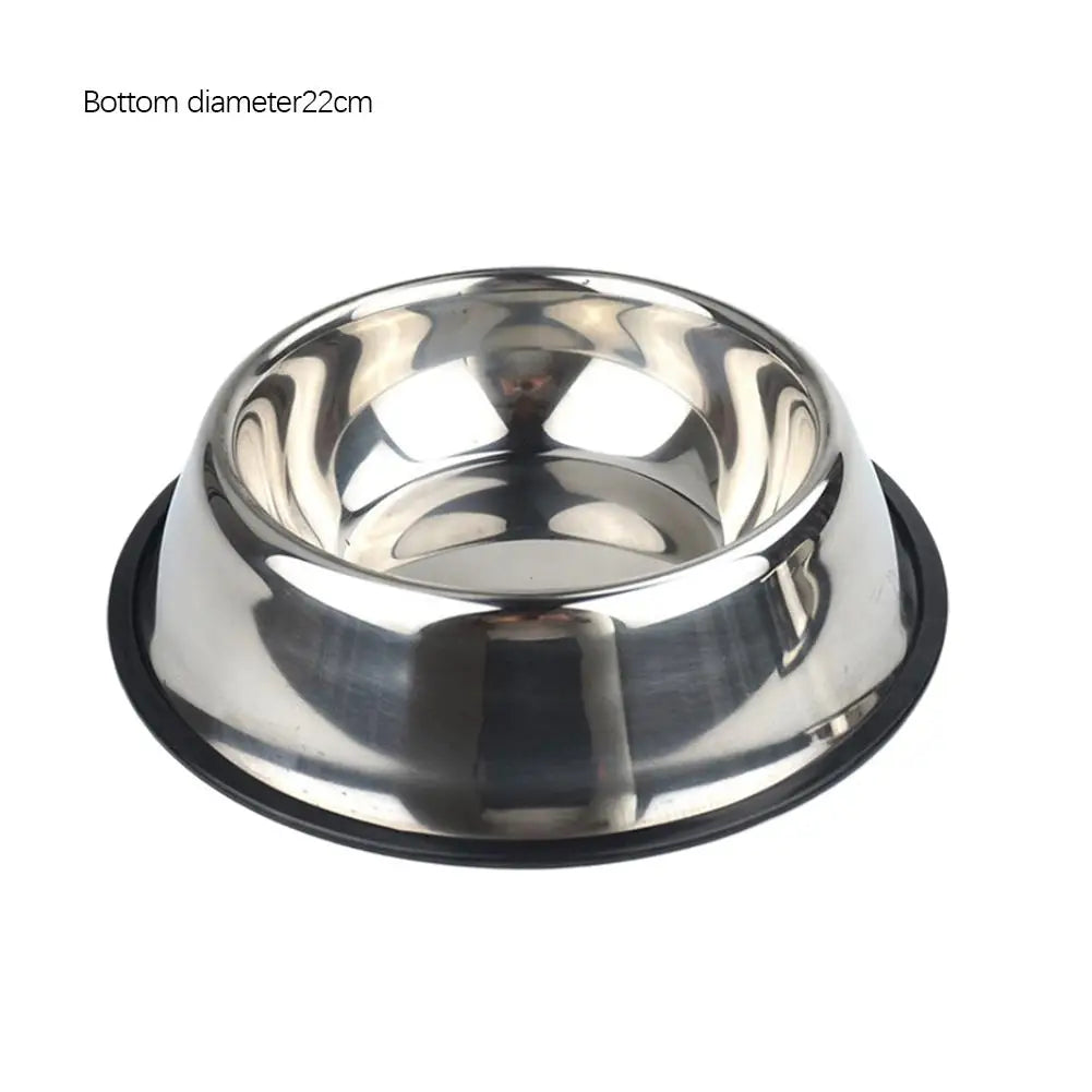 Large Steel Pet Feeding Bowl for Cats and Dogs