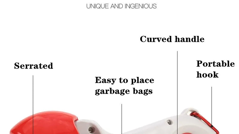 Portable Dog Poop Scooper with Bag Dispenser for Easy Cleanup