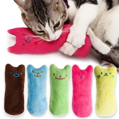 Plush Rattling Cat Toy - Multicolor Chew & Interactive Puzzle