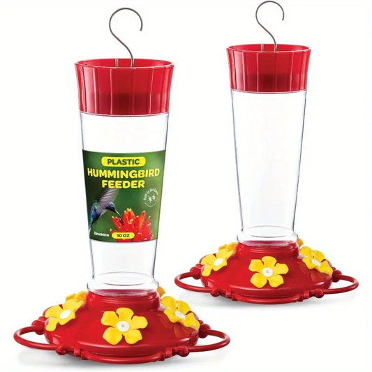 Hummingbird Feeder with 5 Nectar Ports and Hook - 13.5oz