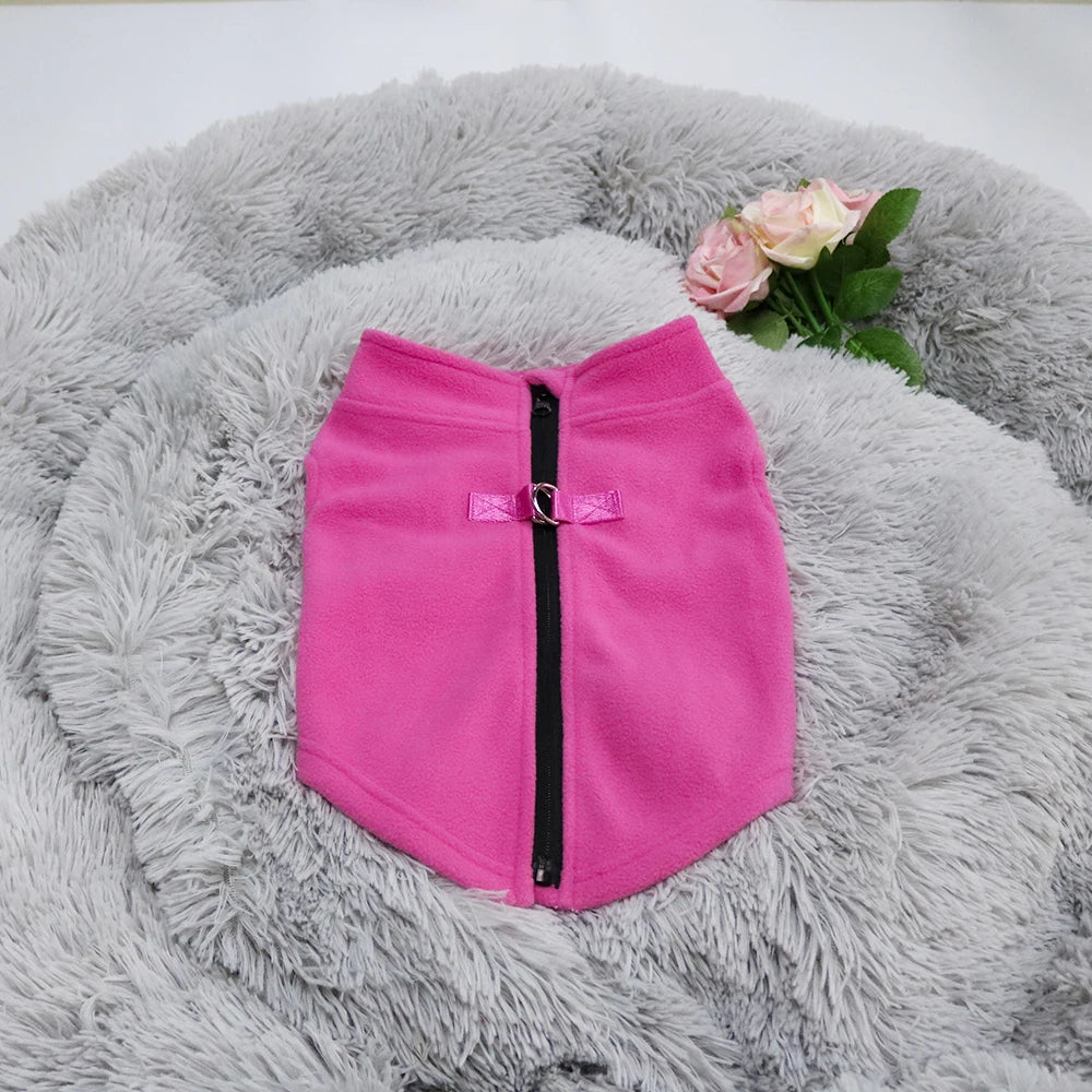 Soft Fleece Dog Jacket for Small to Medium Pets