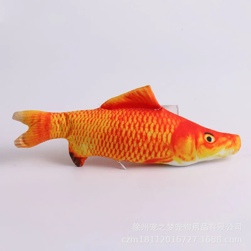 Plush 3D Fish Cat Toy with Catnip for Interactive Play