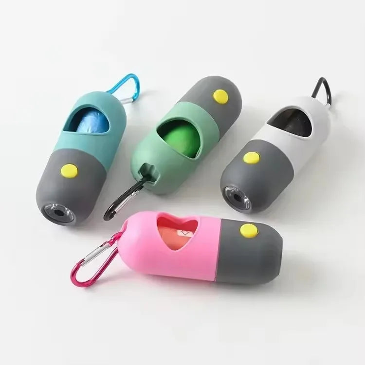 Light-Up Dog Poop Bag Dispenser with Eco-Friendly Bags
