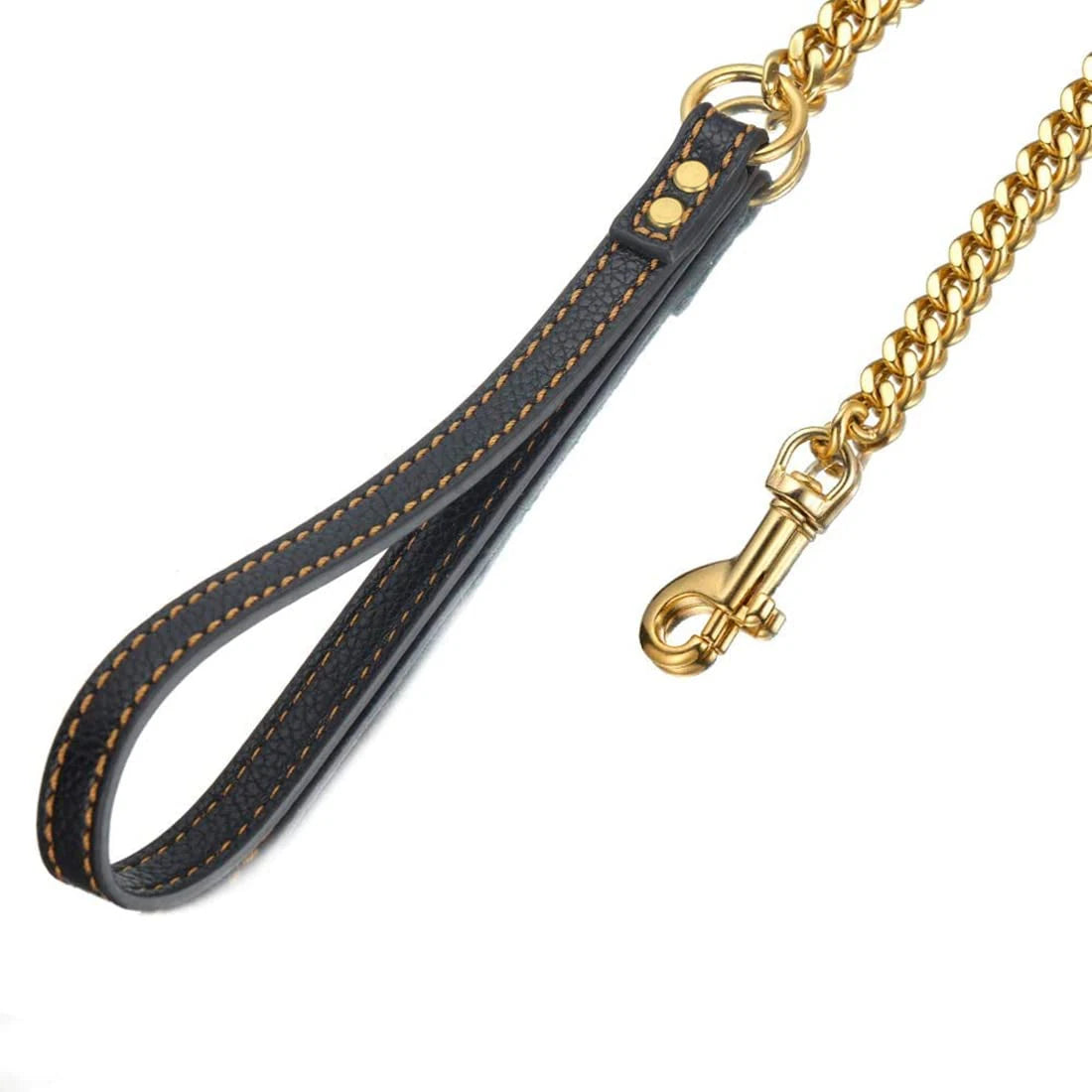 Gold Stainless Steel Chain Collar for Medium & Large Dogs