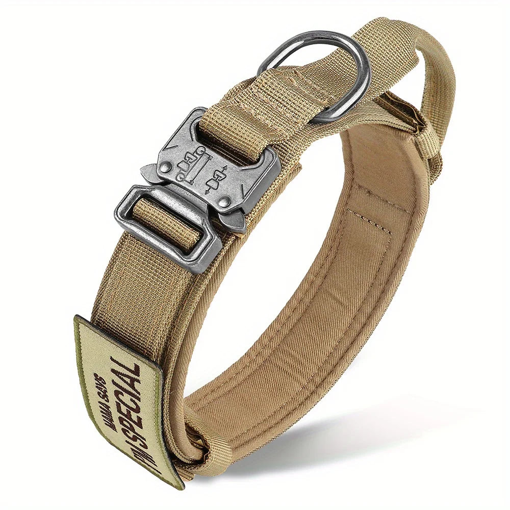 Tactical Dog Collar with Handle for Medium and Large Dogs