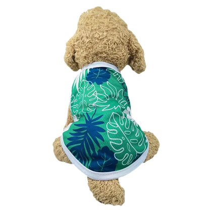 Summer Island Print Vest for Small Dogs and Cats