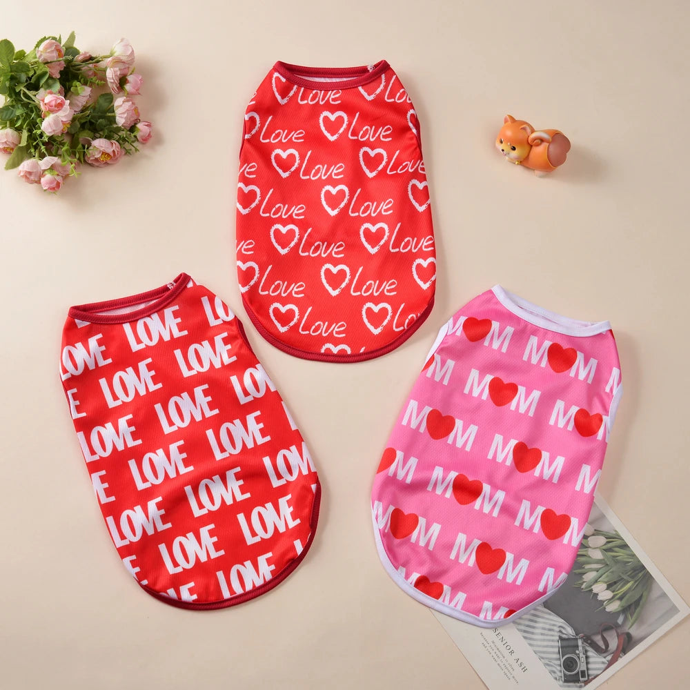 Summer T-Shirt Vest for Small Medium Dogs and Cats