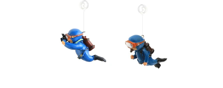 Realistic Floating Diver Ornament for Fish Tank Decoration