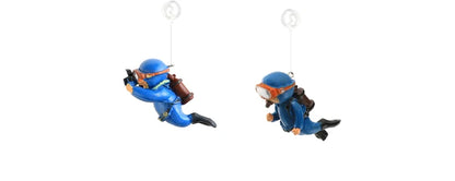 Realistic Floating Diver Ornament for Fish Tank Decoration