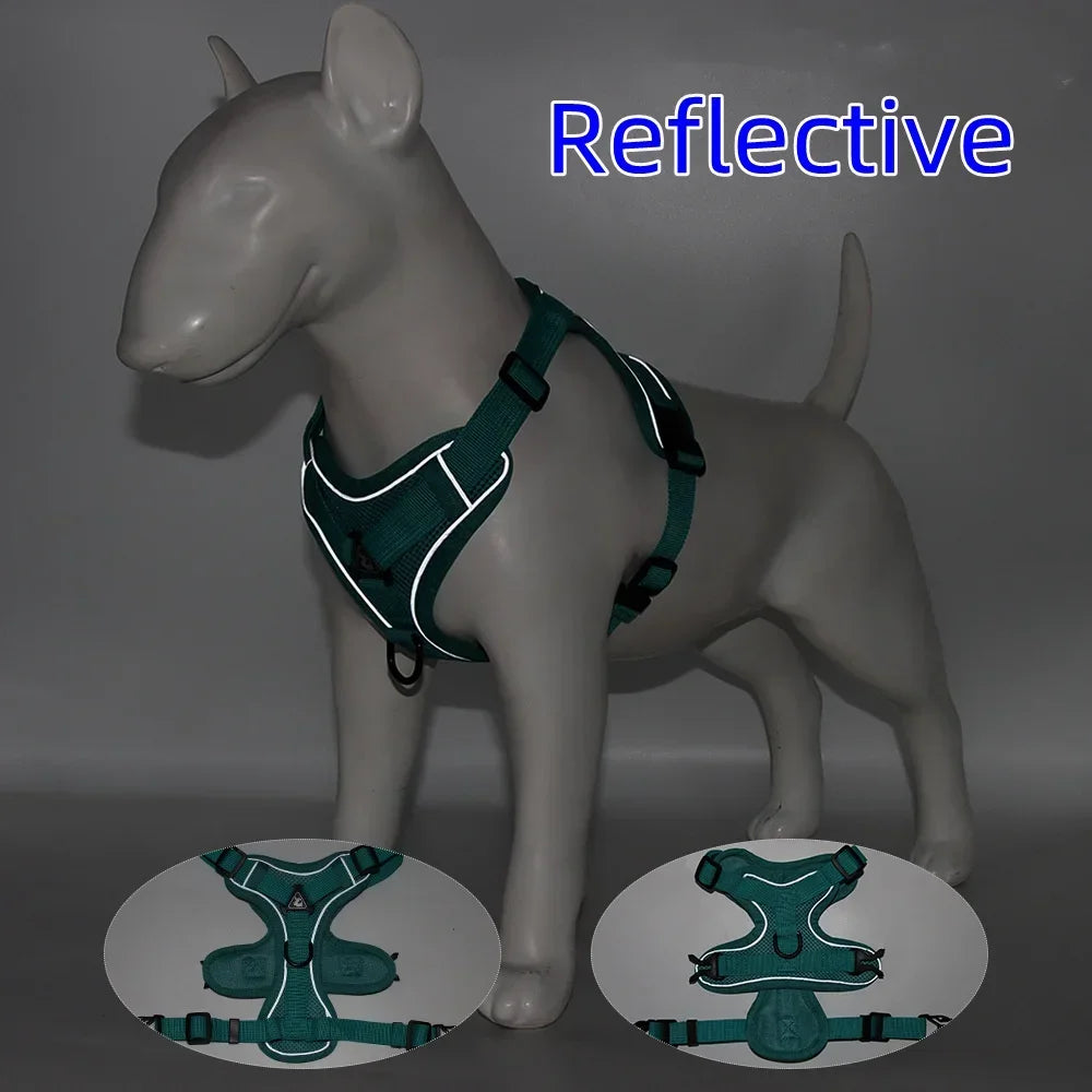 Adjustable No-Pull Dog Harness with 1.5m Leash Set
