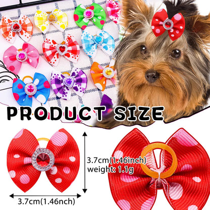 Pet Hair Bows for Dogs and Cats - Stylish Grooming Accessories