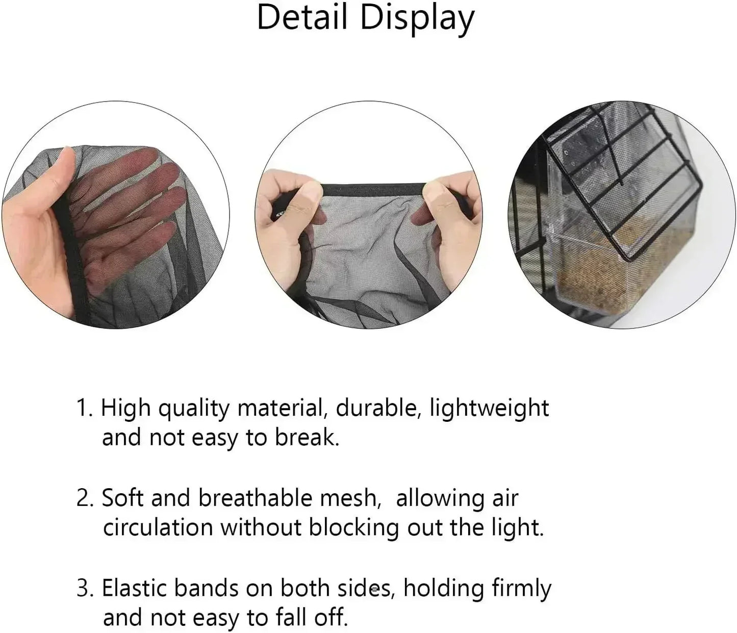 Bird Cage Cover – Elastic Mesh for Square and Round Cages