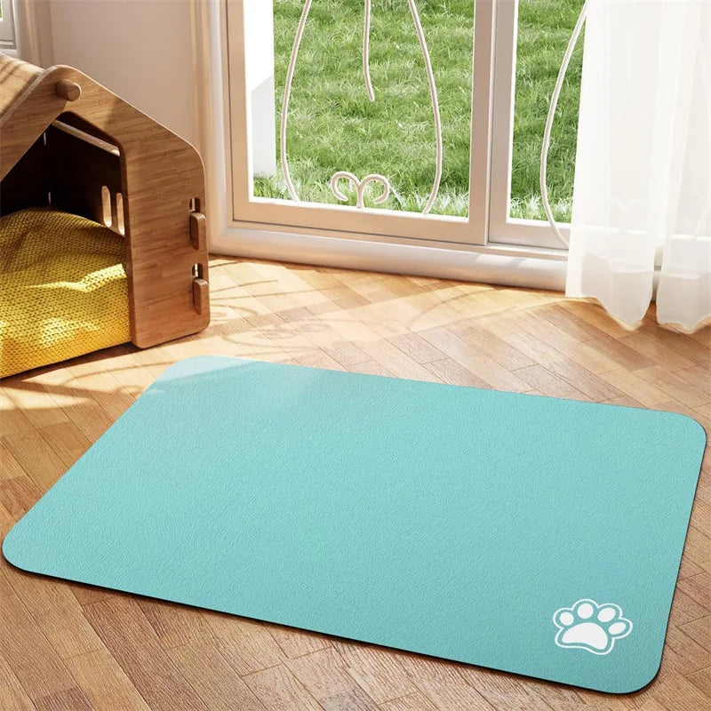 Absorbent Pet Feeding Mat for Dogs and Cats - Easy to Clean
