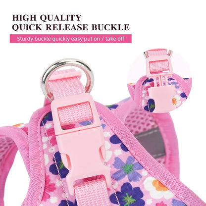 Printed 360° Fit Pet Harness with 1.5m Leash for Dogs & Cats