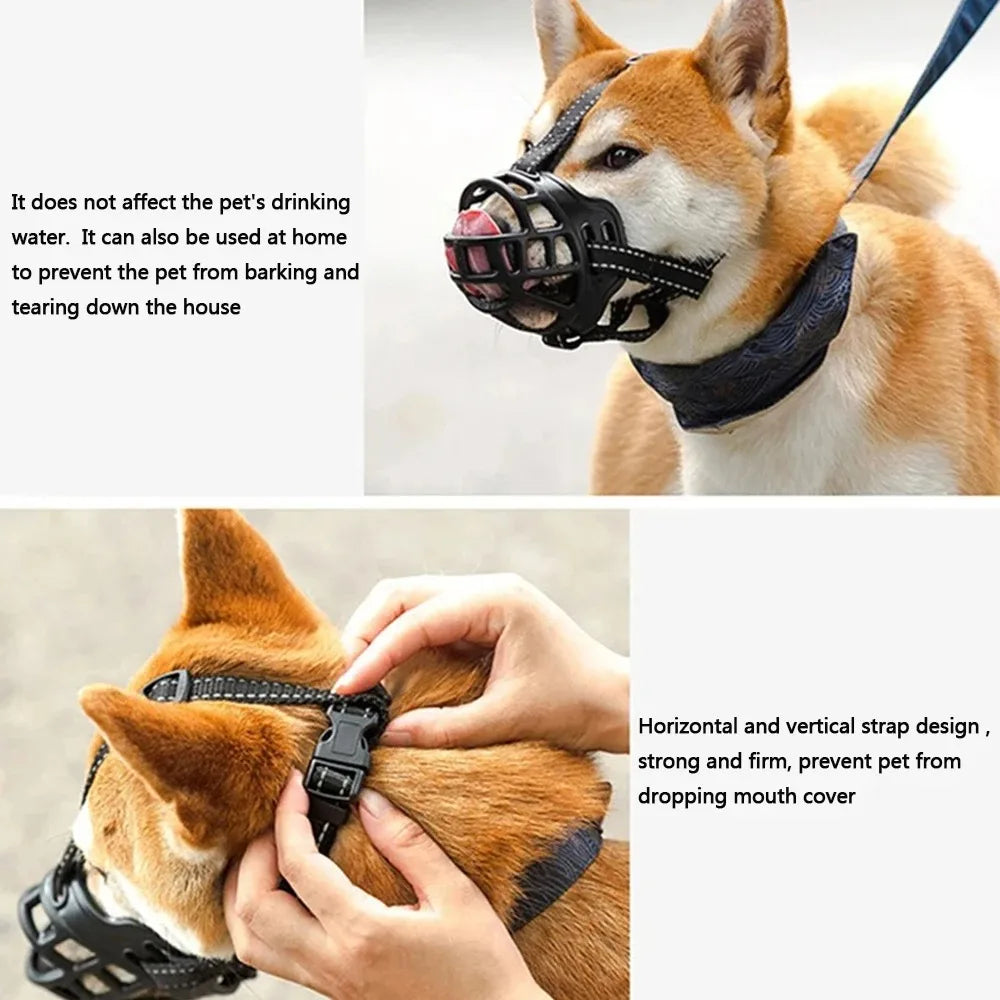 Breathable Soft Silicone Dog Muzzle for Chewing Prevention