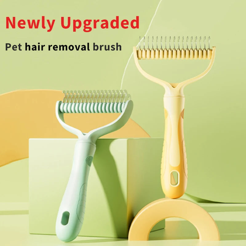 Double-Sided Stainless Steel Pet Grooming Brush for Cats & Dogs