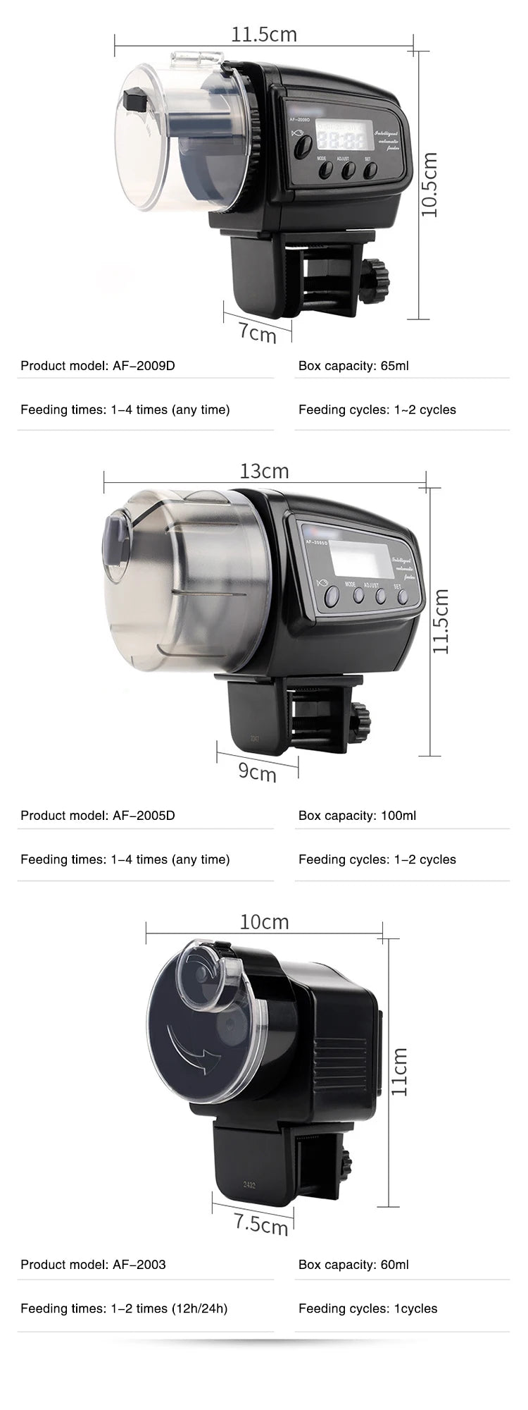 Automatic Fish Food Feeder with Timer for Aquariums