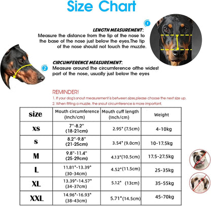 Breathable Dog Muzzle for Barking and Biting Prevention