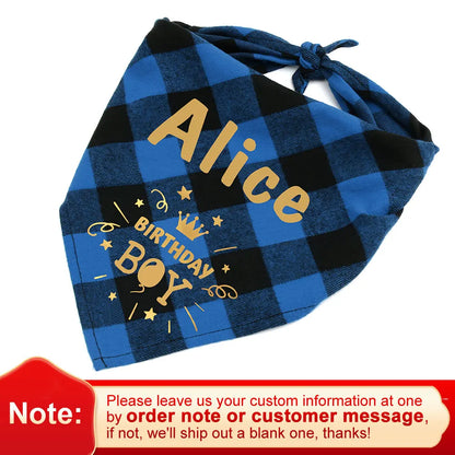 Personalized Pet Bandana Collar for Dogs and Cats