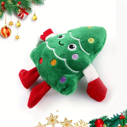 Christmas Tree Plush Dog Toy for Small Pets - Chew & Play