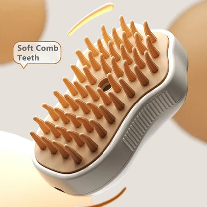 Electric Pet Grooming Brush with Steam and Spray for Dogs and Cats