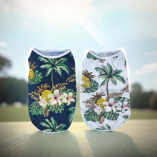 Summer Island Print Vest for Small Dogs and Cats