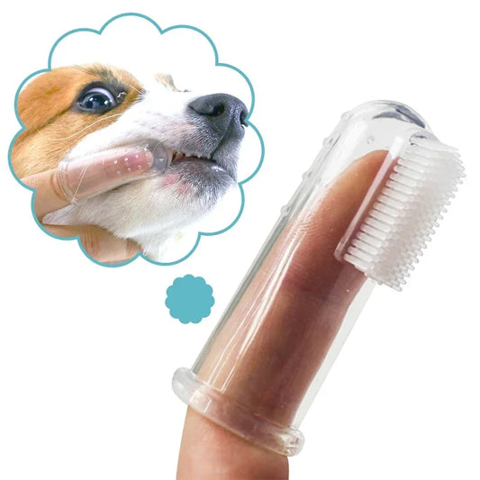 Soft Silicone Finger Toothbrush for Dogs and Cats