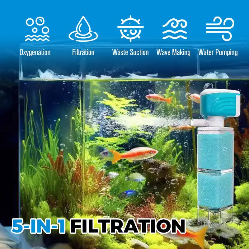 Multi-functional Aquarium Sponge Filter and Water Pump
