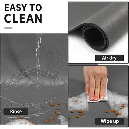 Absorbent Pet Feeding Mat for Dogs and Cats - Easy to Clean